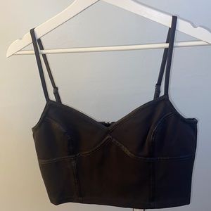 Brown Bustier Crop Top